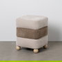 Puf Beige-Marrón Dm-Tejido 44 X 44 X 50 cm