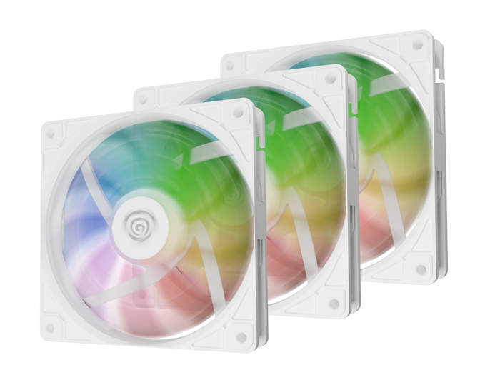 Genesis Oxal 120 ARGB Pack de 3 Ventiladores para PC 12 cm Blanco con Iluminación LED RGB