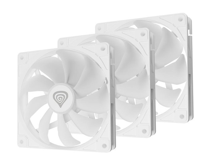 GENESIS Oxal 120 ARGB Ventilador para Carcasa de Ordenador 12 cm Blanco Pack de 3