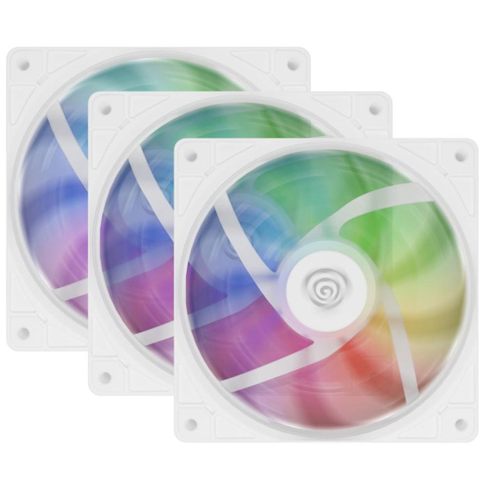 GENESIS Oxal 120 ARGB Ventilador para Carcasa de Ordenador 12 cm Blanco Pack de 3