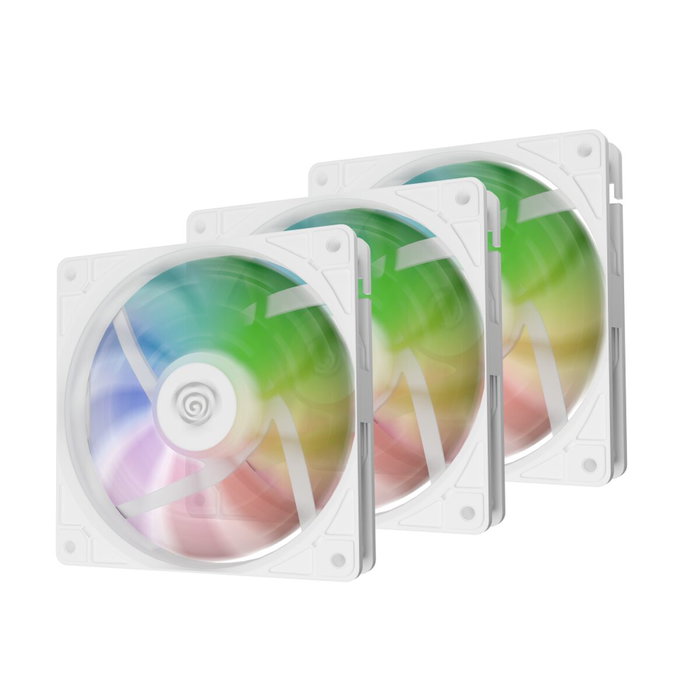 GENESIS Oxal 120 ARGB Ventilador para Carcasa de Ordenador 12 cm Blanco Pack de 3