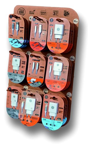 Tech One Tech Eko Max Expositor de 27 productos con 9 ganchos