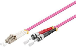 MicroConnect Cable de Fibra Óptica LC-ST Multimodo Dúplex OM4 (Violeta Erica) 2m
