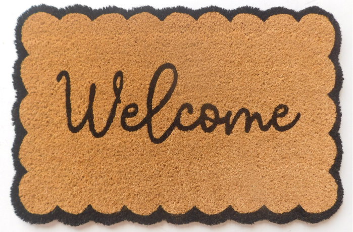 DKD Home Decor Felpudo de Fibra de Coco Hello & Welcome 60x40x1,5 cm DKD Home Decor Felpudo de Fibra de Coco Hello & Welcome 60x40x1,5 cm