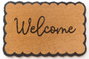 DKD Home Decor Felpudo de Fibra de Coco Hello & Welcome 60x40x1,5 cm