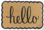 DKD Home Decor Felpudo de Fibra de Coco Hello & Welcome 60x40x1,5 cm