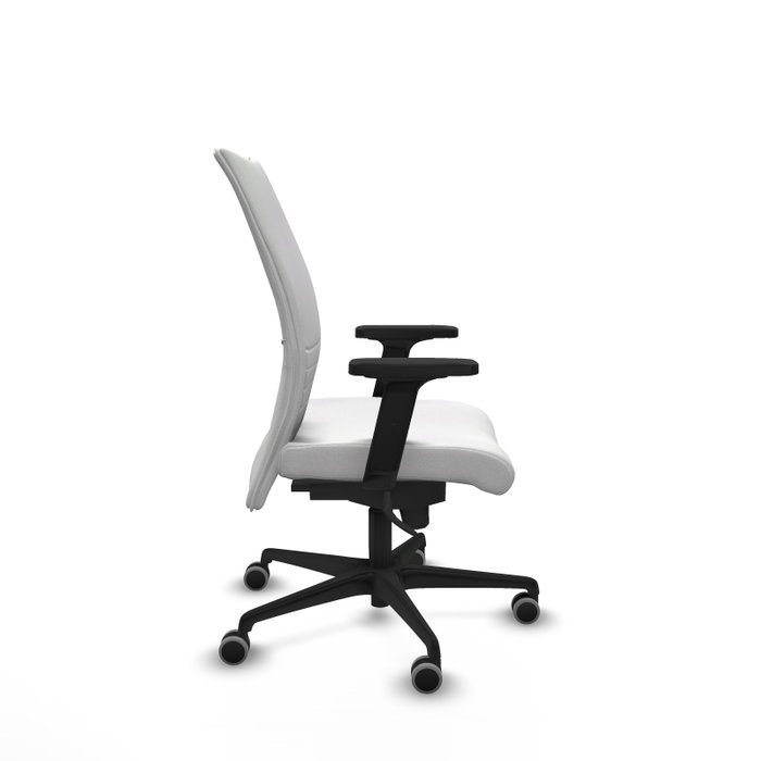 PIQUERAS Y CRESPO Silla Albacete Confidente con Mecanismo Sincro, Tela Blanca y Base Negra PIQUERAS Y CRESPO Silla Albacete Confidente con Mecanismo Sincro, Tela Blanca y Base Negra