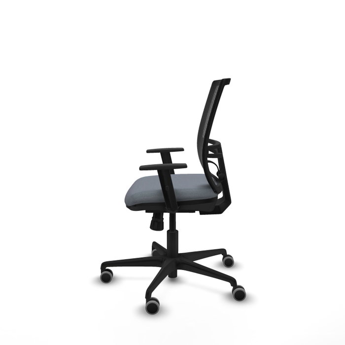 PIQUERAS Y CRESPO Silla de oficina Yunquera con mecanismo Sincro, Gris y Negro PIQUERAS Y CRESPO Silla de oficina Yunquera con mecanismo Sincro, Gris y Negro