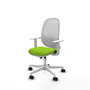 PIQUERAS Y CRESPO Silla de oficina Cilanco con mecanismo Sincro, Pistacho y Blanco