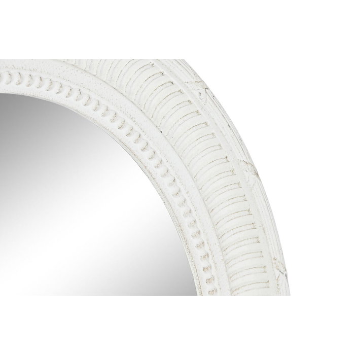 DKD Home Decor Espejo de Madera Blanco 66x66x5 cm