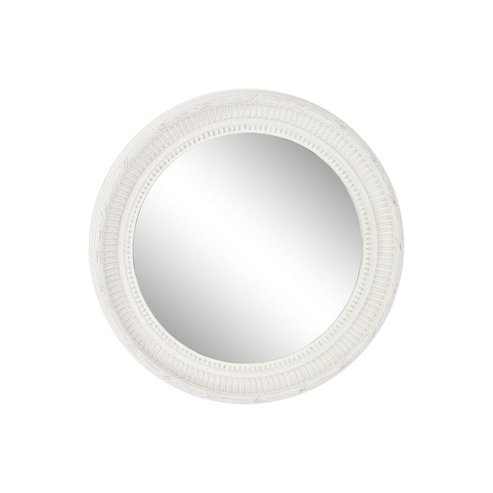 DKD Home Decor Espejo de Madera Blanco 66x66x5 cm