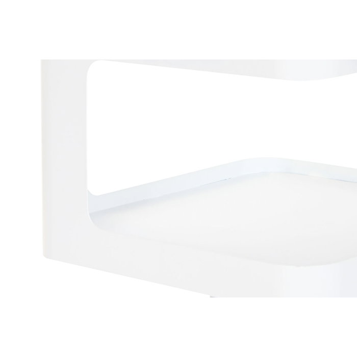 DKD Home Decor Mesita Auxiliar de Metal Blanca 40x40x54 cm
