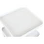 DKD Home Decor Mesita Auxiliar de Metal Blanca 40x40x54 cm