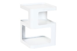 DKD Home Decor Mesita Auxiliar Urban Blanco Metal 40 x 54 x 40 cm