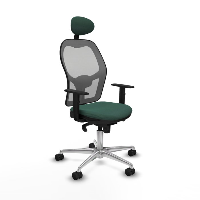 PIQUERAS Y CRESPO Silla de oficina Jorquera Verde botella y Gris PIQUERAS Y CRESPO Silla de oficina Jorquera Verde botella y Gris