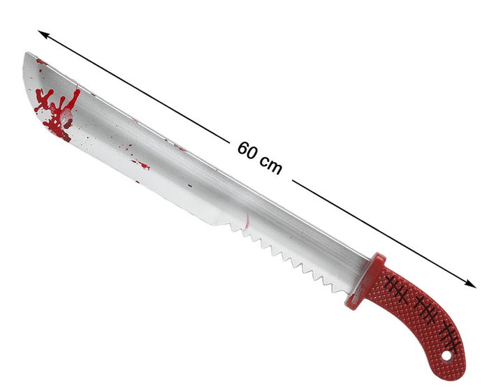 Machete Decorativo 60 cm Con Efecto Oxidado Para Terror y Disfraces Machete Decorativo 60 cm Con Efecto Oxidado Para Terror y Disfraces