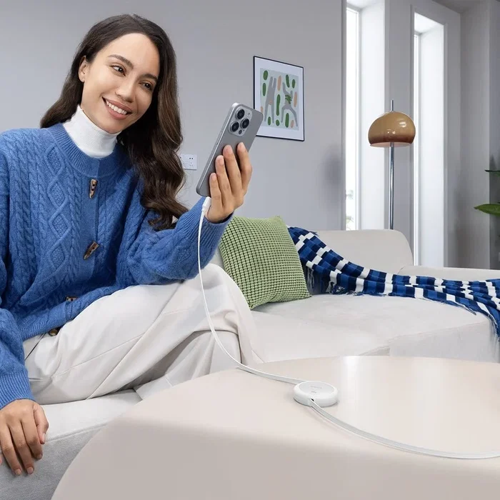 Baseus Free2Pull Cable USB C a USB C de 1 m, Blanco
