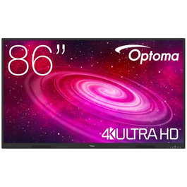 Optoma Creative Touch 1861RK Monitor Interactivo Táctil 86 Pulgadas 4K UHD (3840x2160), Android 14, 40 Puntos Táctiles, 8GB RAM, 64GB, 2x20W Altavoces, WiFi 6, Negro
