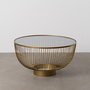 Mesa Centro Oro Metal-Cristal 75 X 75 X 39,50 cm