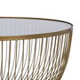 Mesa Centro Oro Metal-Cristal 75 X 75 X 39,50 cm