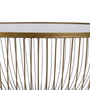Mesa Centro Oro Metal-Cristal 75 X 75 X 39,50 cm
