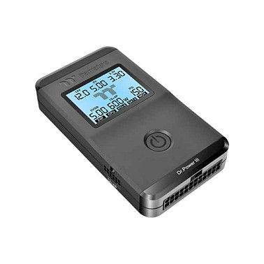 Thermaltake Dr. Power III Probador de Fuente de Alimentación, Pantalla LCD, Voltajes 5Vsb, +12V, +3.3V, +5V, ATX (24-pin), SATA, Blanco / Rojo