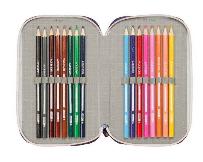 Safta Plumier Triple 37 Piezas F.C. Barcelona 2ª Equipación 12,5x19,5x5,5cm