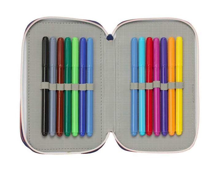 Safta Plumier Triple 37 Piezas F.C. Barcelona 2ª Equipación 12,5x19,5x5,5cm