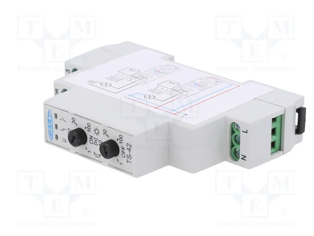 MART Interruptor de crepúsculo para raíl DIN TS-42-2 MART Interruptor de crepúsculo para raíl DIN TS-42-2