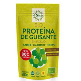 SOLNATURAL Proteína de Guisante en Polvo 250g Bio - Vegano, Sin Gluten - Superalimento