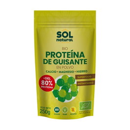 Sol Natural Proteína de Guisante Bio Vegano Sin Gluten Sin Lactosa Sin Azúcar 250g