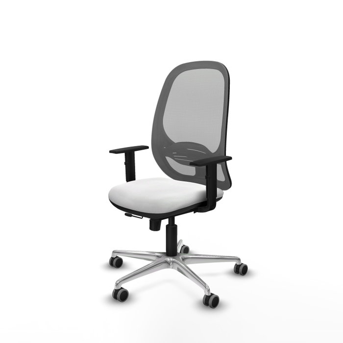 PIQUERAS Y CRESPO Silla de oficina Cilanco con mecanismo Sincro/Traslack, Blanco y Gris PIQUERAS Y CRESPO Silla de oficina Cilanco con mecanismo Sincro/Traslack, Blanco y Gris