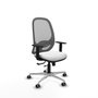 PIQUERAS Y CRESPO Silla de oficina Cilanco con mecanismo Sincro/Traslack, Blanco y Gris