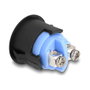 DeLOCK 22044 Interruptor pulsador 2P Negro/Plata