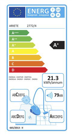 Ariete 2772/4 Aspirador Escoba con Cable Evolution, Tecnología Ciclónica, Filtro HEPA Lavable para Limpieza Diaria