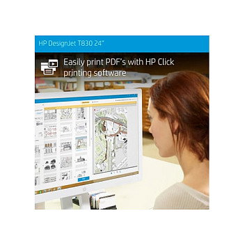 HP DesignJet T830 610 mm (24") Multifunktionsdrucker Farbe Tintenstrahl (F9A28D#B19)