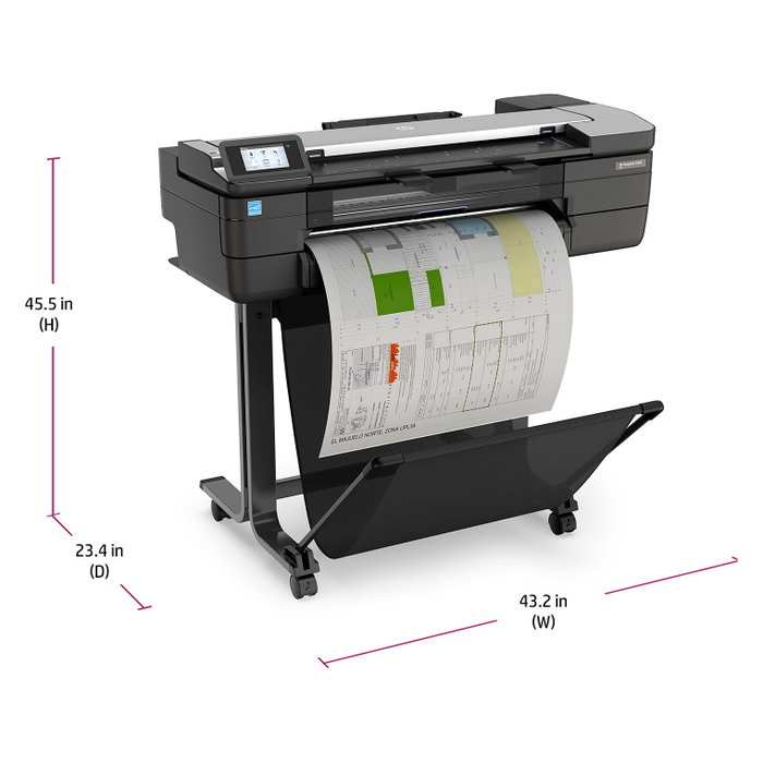 HP DesignJet T830 610 mm (24") Multifunktionsdrucker Farbe Tintenstrahl (F9A28D#B19)