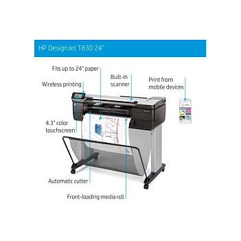 HP DesignJet T830 610 mm (24") Multifunktionsdrucker Farbe Tintenstrahl (F9A28D#B19)
