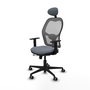 PIQUERAS Y CRESPO Silla de oficina Jorquera Gris con Mecanismo Sincro/Traslack