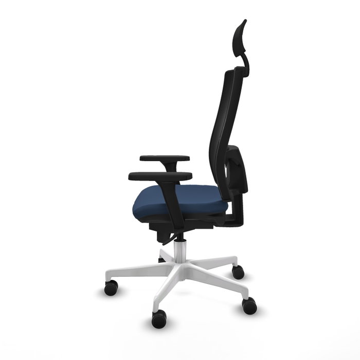 PIQUERAS Y CRESPO Silla de oficina Horna Azul marino con brazos 3D y malla negra PIQUERAS Y CRESPO Silla de oficina Horna Azul marino con brazos 3D y malla negra