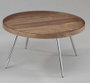 DKD Home Decor Mesa de Centro de Acero y MDF Marrón y Plateado