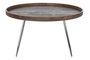 DKD Home Decor Mesa de Centro de Acero y MDF Marrón y Plateado