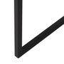 Ixia Mesita para Salón Negro Metal-Espejo