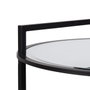 Ixia Mesita para Salón Negro Metal-Espejo