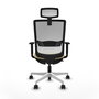 PIQUERAS Y CRESPO Silla de oficina Haches con mecanismo Sincro/Traslack Crema y Blanco