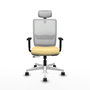 PIQUERAS Y CRESPO Silla de oficina Haches con mecanismo Sincro/Traslack Crema y Blanco