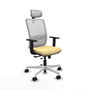PIQUERAS Y CRESPO Silla de oficina Haches con mecanismo Sincro/Traslack Crema y Blanco
