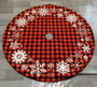 DKD Home Decor Falda para Árbol Tartan Rojo 121x121 cm