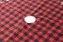 DKD Home Decor Base Árbol Navidad Alpina Roja Blanca y Negra de Poliéster 121 x 1 x 121 cm (2 Unidades)
