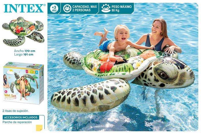 INTEX Colchoneta Hinchable con Forma de Tortuga INTEX Colchoneta Hinchable con Forma de Tortuga